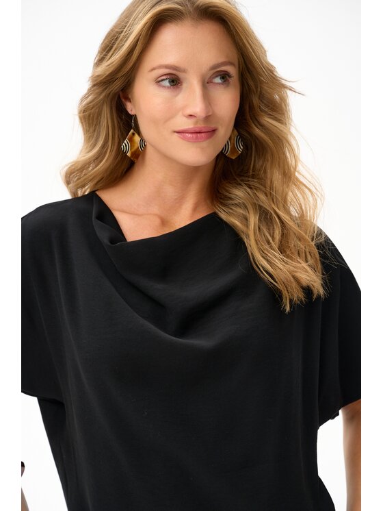 blue shadow blue shadow Bluzka Neri 2 Czarny Regular Fit