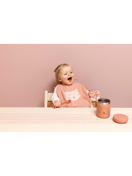 Trixie Baby Trixie Baby Komplet sztućców dziecięcych Silikonowe Łyżeczki 2 szt. - Kot Różowy