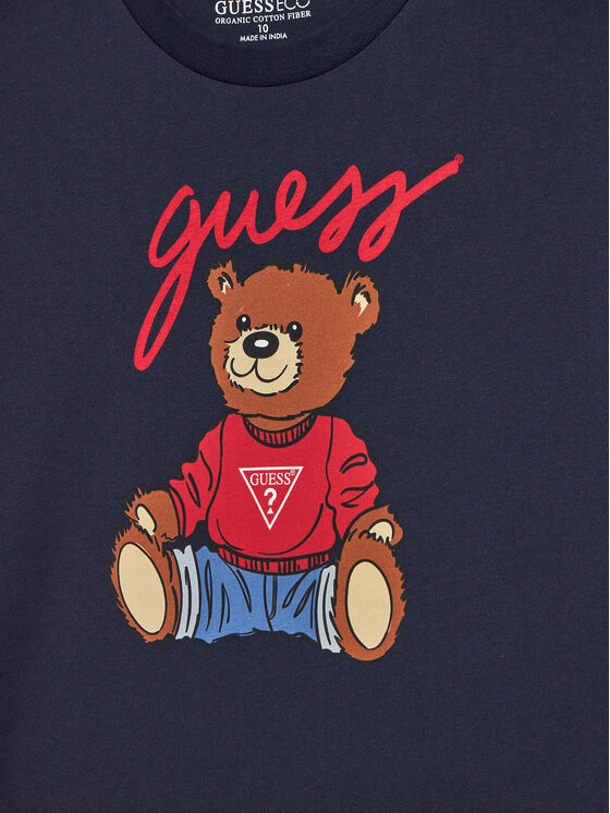 Guess Guess T-krekls H4BJ06 I3Z14 Tumši zils Regular Fit