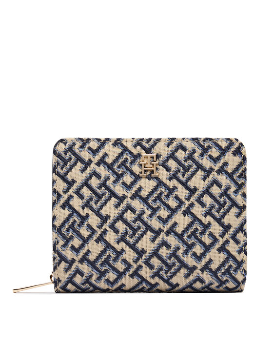 Tommy Hilfiger Portofel Th Icon Med Za W/ Flap Jacquard AW0AW18759 Albastru