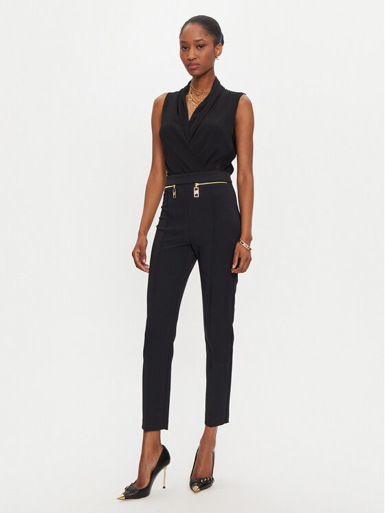 Elisabetta Franchi Elisabetta Franchi Auduma bikses PA-036-46E2-V320 Melns Slim Fit