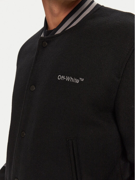Off-White Off-White Bomberjacke OMEA315S23FAB0011008 Schwarz Regular Fit