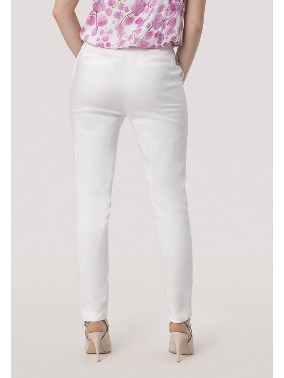 QUIOSQUE QUIOSQUE Dámske nohavice 3SH002 Biela Regular Fit