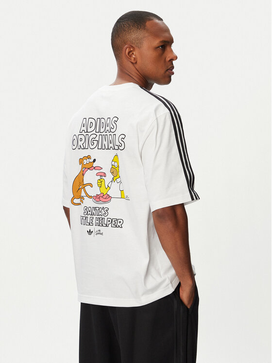 adidas adidas T-särk Little Santas Helper Graphic LG5060 Valge Regular Fit