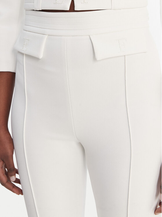 Elisabetta Franchi Elisabetta Franchi Riidest püksid PA-171-61E2-V320 Valge Regular Fit