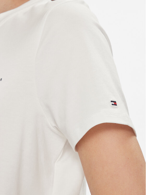 Tommy Hilfiger Tommy Hilfiger T-krekls 1985 WW0WW37877 Balts Regular Fit