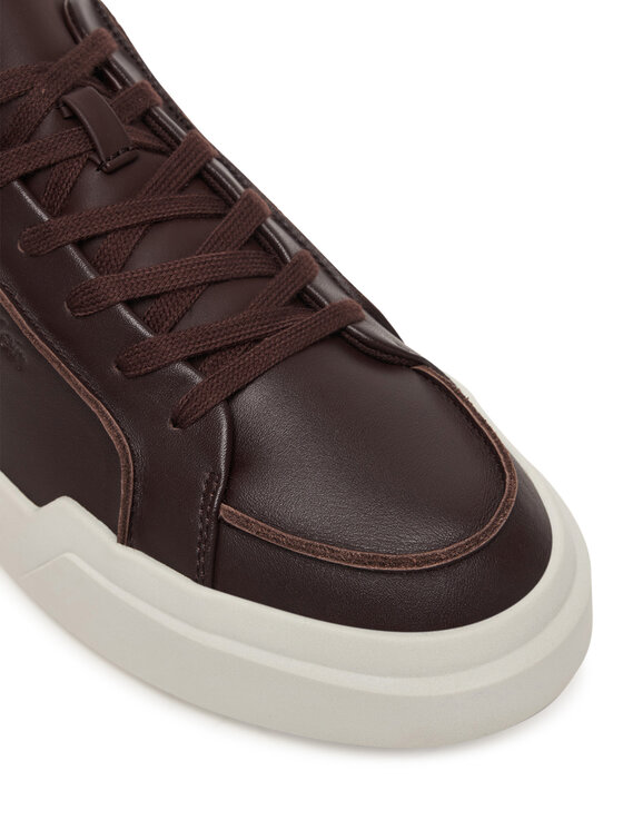 Calvin Klein Calvin Klein Sneakersy Chunky Cupsole Lace Up Lth Pinch YM0YM01454 Bordowy