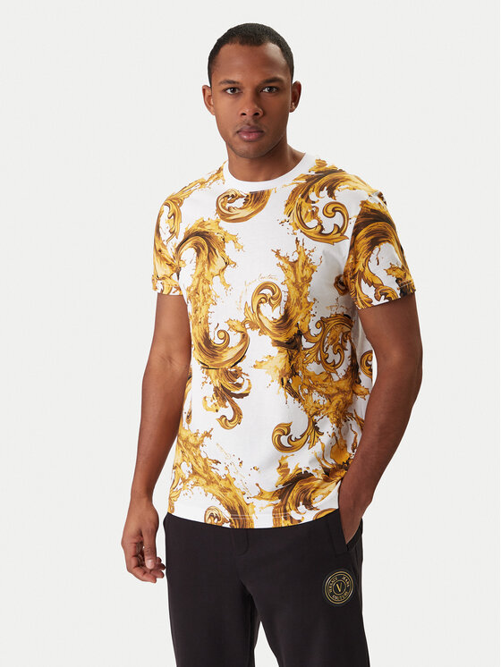 Versace Jeans Couture Versace Jeans Couture Póló 80GAH6S0 JS543 Fehér Regular Fit