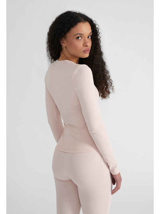 Style Republic Style Republic Bluzka Long Sleeve T-Shirt Różowy Curvy Fit