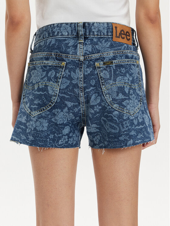 Lee Lee Szorty jeansowe Rider 112349596 Niebieski Straight Fit