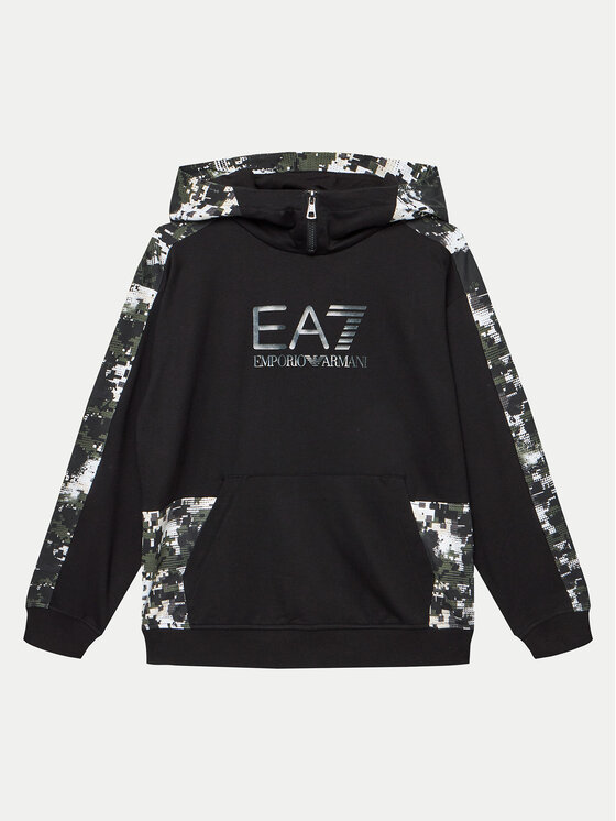 EA7 Emporio Armani Bluză 6DBM59 BJ05Z 2202 Negru Regular Fit