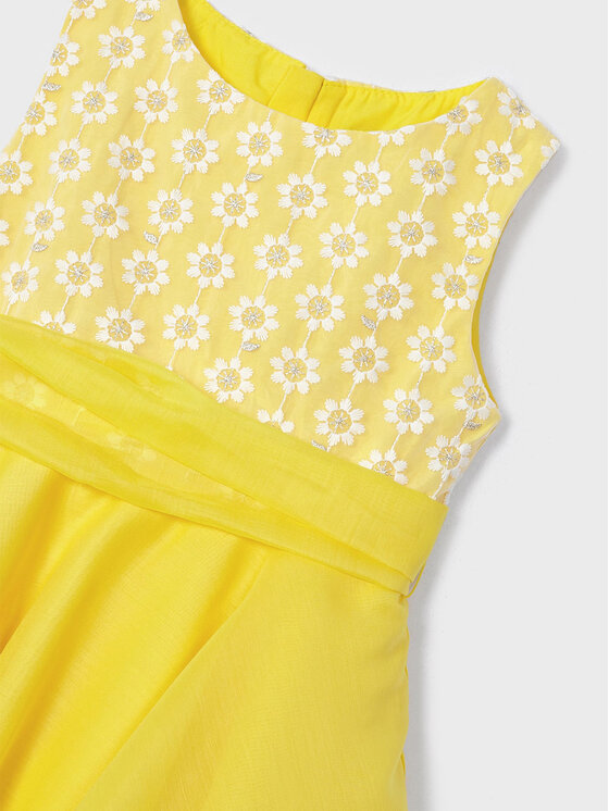 Mayoral Mayoral Sukienka elegancka 3912 Żółty