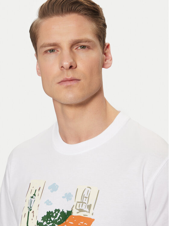 Jack&Jones Jack&Jones Tričko Machester 12273549 Biela Relaxed Fit