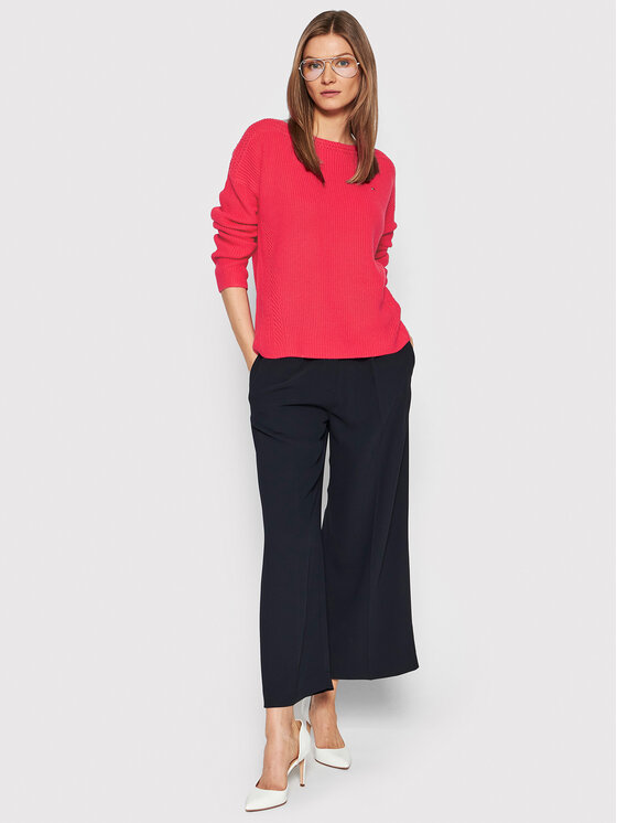 Maglione Hayana Detail WW0WW33721 Rosa Relaxed Fit...