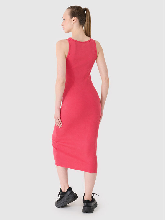 4F 4F Φόρεμα υφασμάτινο SS MIDSHOP TEXTILE Ροζ Slim Fit