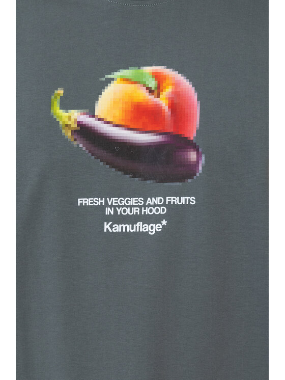 Kamuflage Kamuflage T-Shirt NSFW Szary Relaxed Fit