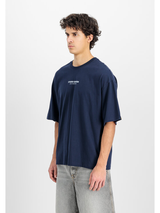 Alpha Industries Alpha Industries T-Shirt Studio Edition Backprint T-Shirt Granatowy Loose Fit
