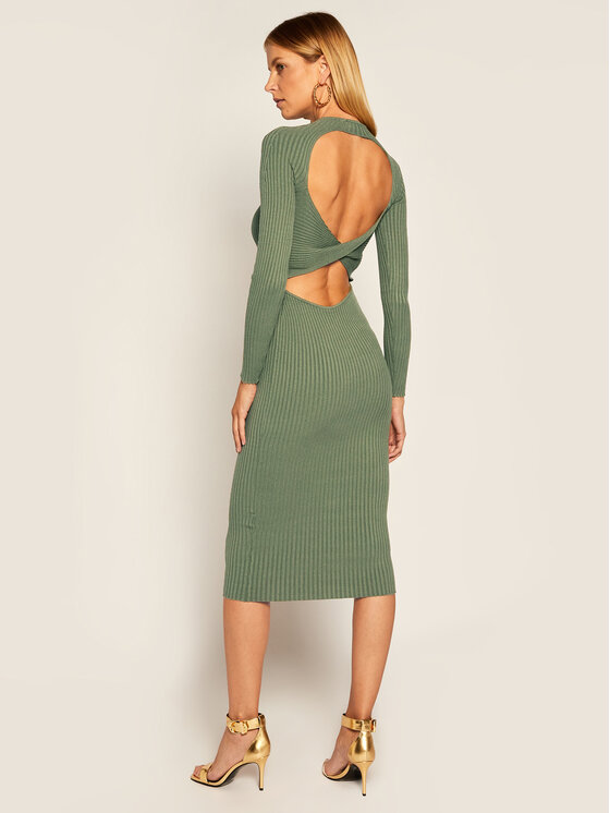 Elisabetta Franchi Elisabetta Franchi Trikotažinė suknelė AM-32M-06E2-V369 Žalia Slim Fit
