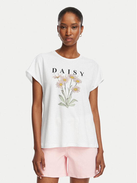 ONLY Tricou Jany 15372108 Alb Regular Fit