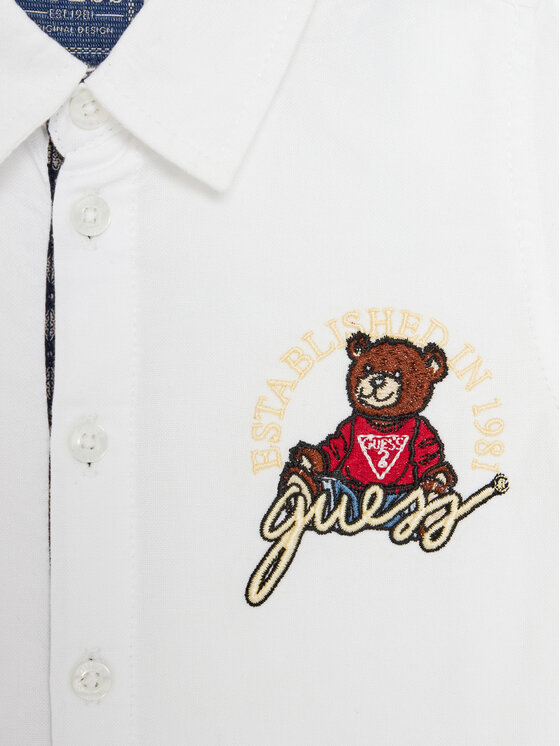 Guess Guess Marškiniai N4BH08 W9CL0 Balta Regular Fit