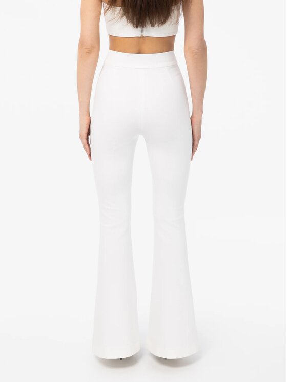MANDRAGORA MANDRAGORA Kalhoty z materiálu Vanya Bílá Slim Fit