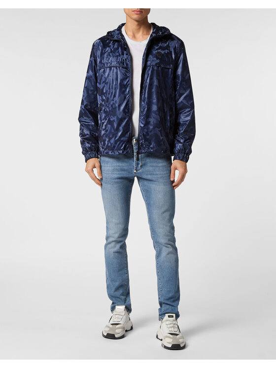 PHILIPP PLEIN PHILIPP PLEIN Wiatrówka 9789 Błękitny Regular Fit