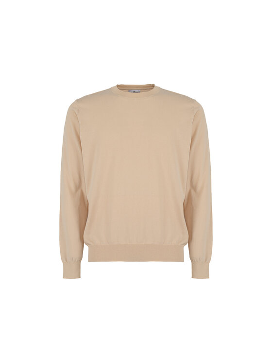 Aquascutum Aquascutum Sweter AA_B005_WO001-3 Beżowy Regular Fit