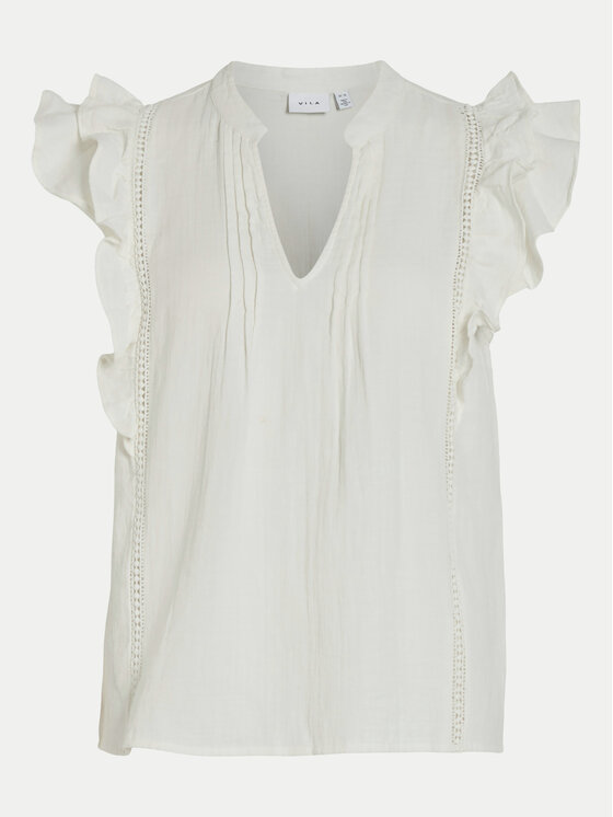 Vila Vila Bluse Tovan 14093835 Weiß Regular Fit