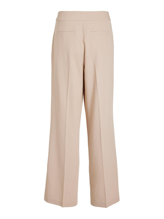 Vila Vila Spodnie materiałowe 14088007 Beżowy Straight Fit
