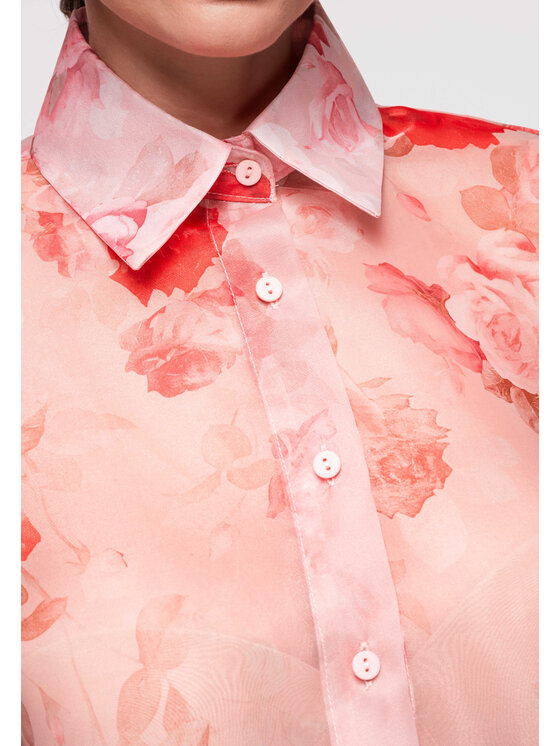 Ombre Ombre Koszula OW-SH-E0028 Różowy Oversize
