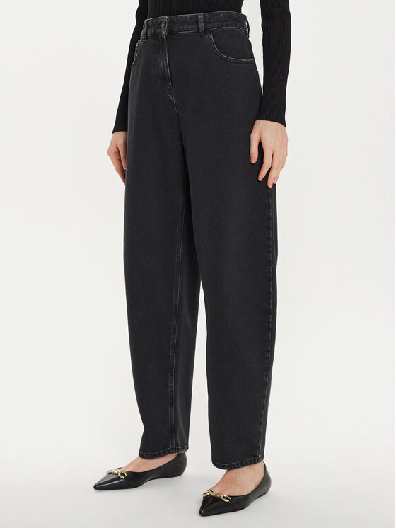 TWINSET Džínsy 242AT2274 Čierna Carrot Fit