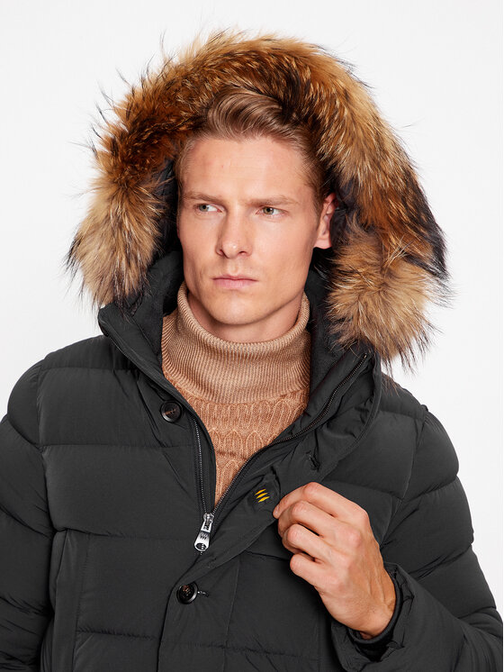 Hetregó Hetregó Kurtka puchowa Parker 8K436M 23WU07 Czarny Regular Fit