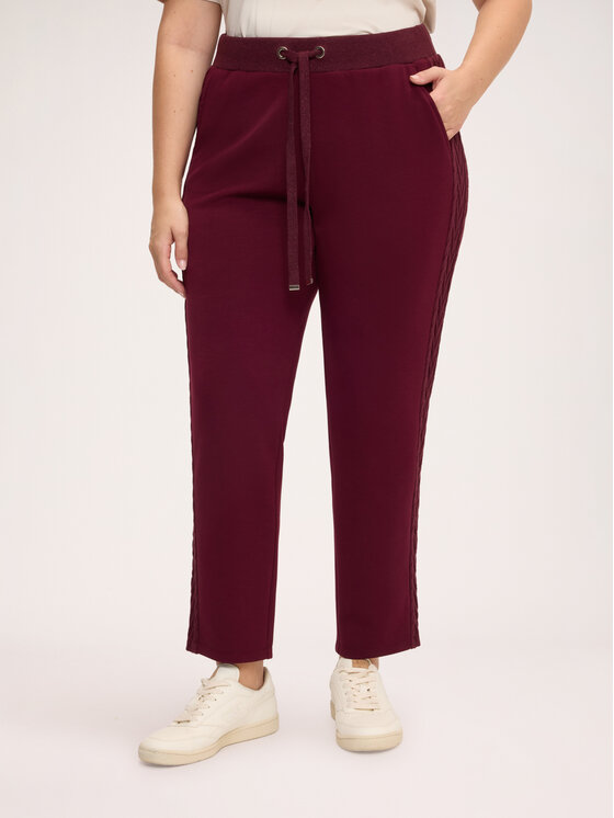 Fiorella Rubino Fiorella Rubino Spodnie materiałowe P886L002548N036 Bordowy Regular Fit