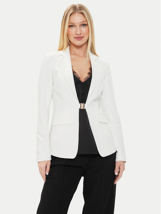 Morgan Morgan Pintsak 241-VIAZA.F Valge Slim Fit