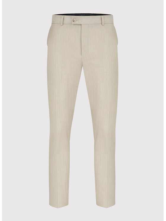 Pako Lorente Pako Lorente Spodnie garniturowe P22SP-6G-025 Beżowy Slim Fit
