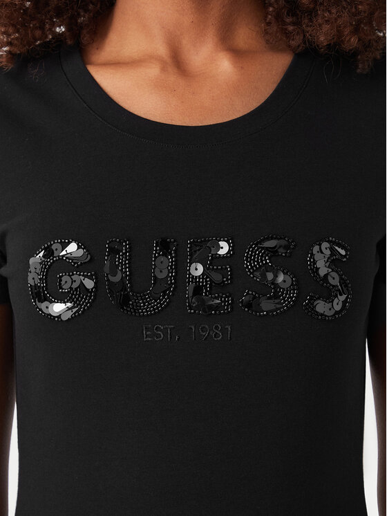 Guess Guess Тишърт W5GI17 J1314 Черен Slim Fit