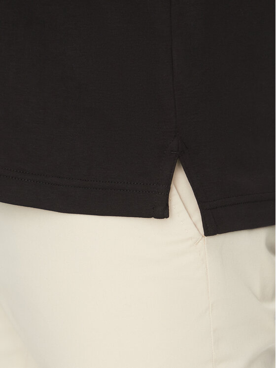 Tommy Hilfiger Tommy Hilfiger Тениска с яка и копчета Essential MW0MW35585 Черен Regular Fit