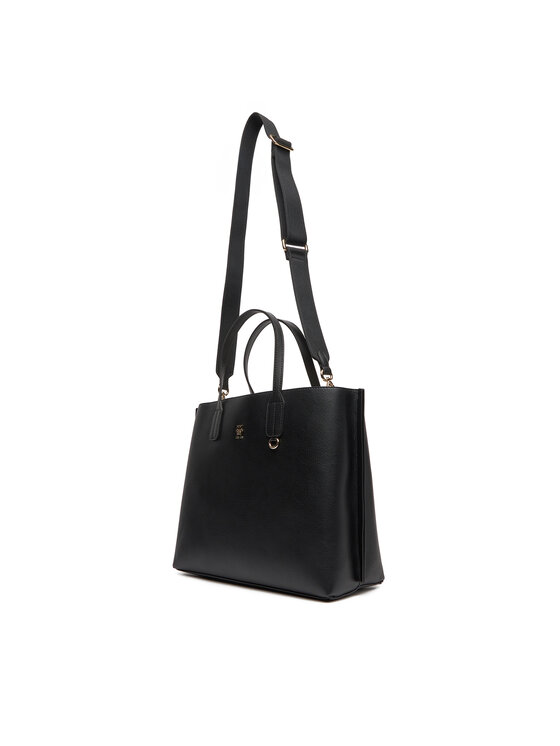 Tommy Hilfiger Tommy Hilfiger Torbica Th Distinct Satchel AW0AW17463 Crna