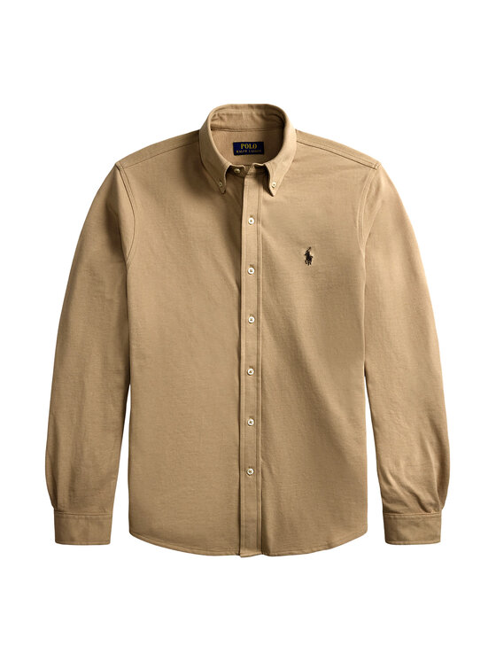 Polo Ralph Lauren Polo Ralph Lauren Риза 710654408503 Тъмнобежов Regular Fit