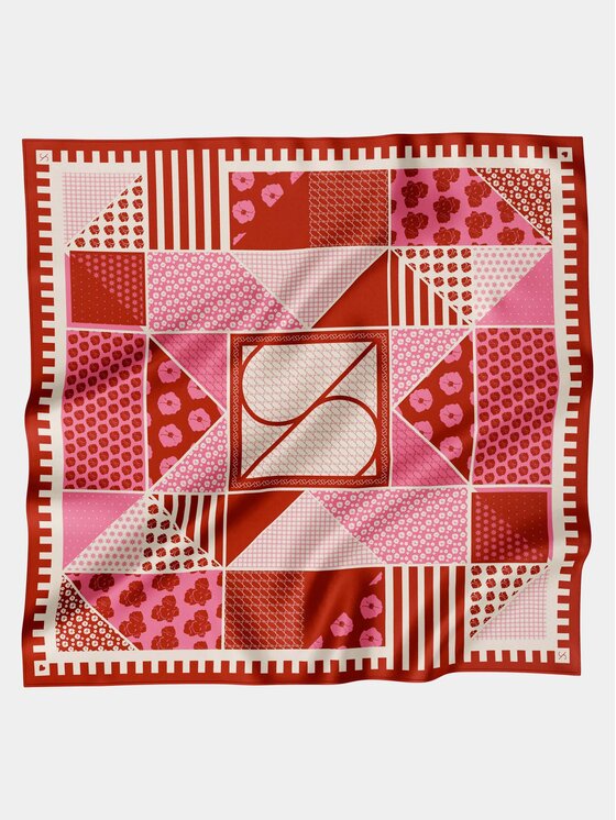Sine Silk Sine Silk Apaszka jedwabna 65 PATCHWORK Kolorowy