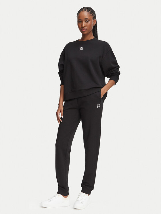 HUGO HUGO Hanorac Deroxina_12 50576467 Negru Relaxed Fit