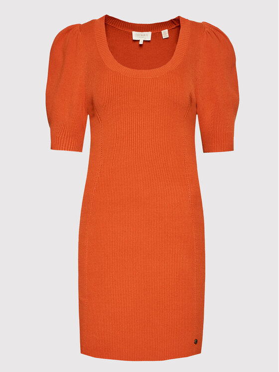 Ted Baker Ted Baker Strickkleid Bodycon 255616 Orange Slim Fit