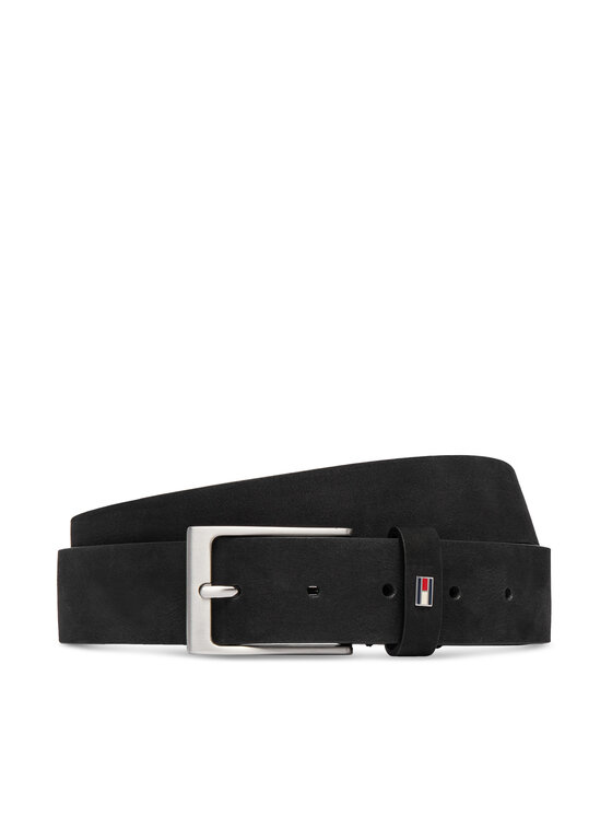 Tommy Hilfiger Tommy Hilfiger Ζώνη Layton 3.5 Nubuck AM0AM15047 Μαύρο