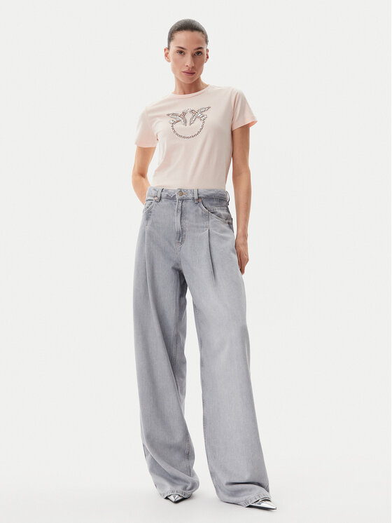 PINKO PINKO Тишърт Quentin 100535 A2G7 Розов Regular Fit