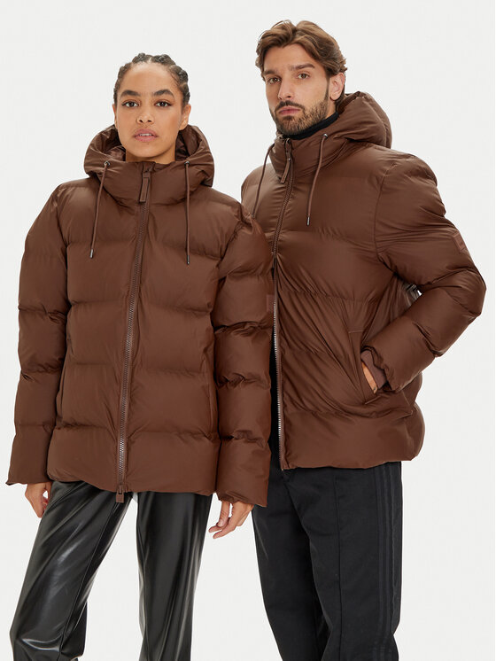 Rains Rains Télikabát Unisex 15120 Barna Regular Fit