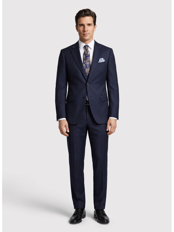 Pako Lorente Pako Lorente Spodnie garniturowe P26WP-6G-015 Granatowy Slim Fit