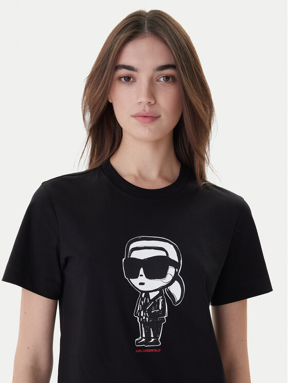 KARL LAGERFELD KARL LAGERFELD T-shirt A1W17126 Crna Regular Fit