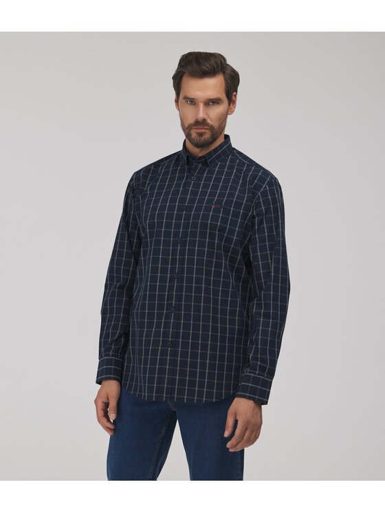 Lee Cooper Lee Cooper Koszula NEW TENBY Granatowy Comfort Fit