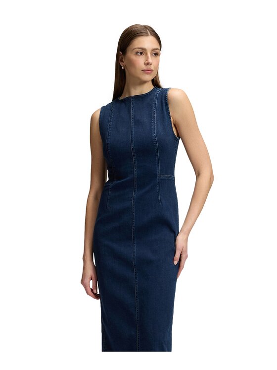 Lee Lee Sukienka jeansowa 112385702 Granatowy Regular Fit