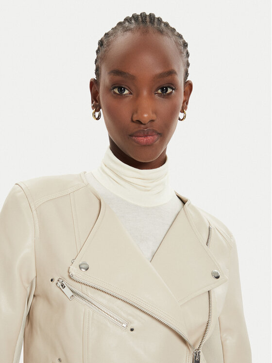 Vero Moda Vero Moda Jacke aus Kunstleder Riley 10302441 Beige Slim Fit